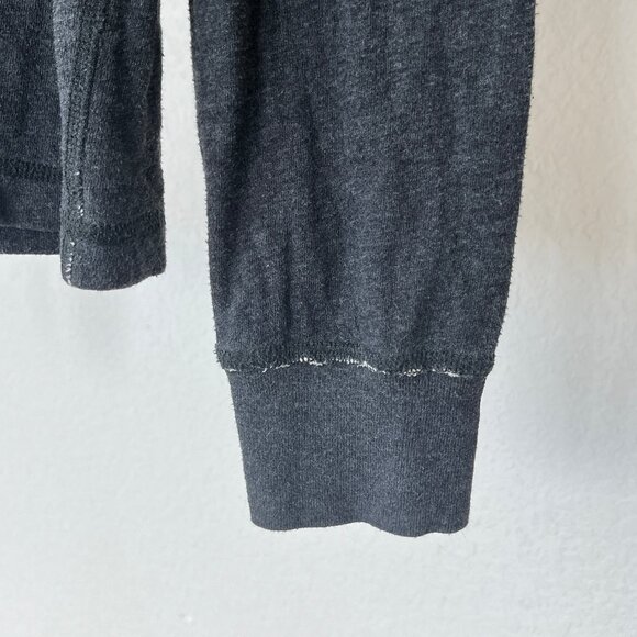 Lucky Brand Henley Long Sleeve Grey Thick Cotton Medium - Picture 6 of 8